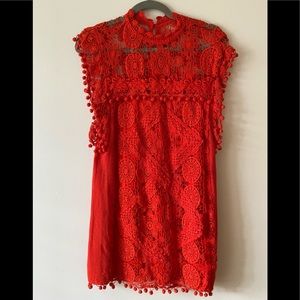 Tularosa crochet pom pom dress
